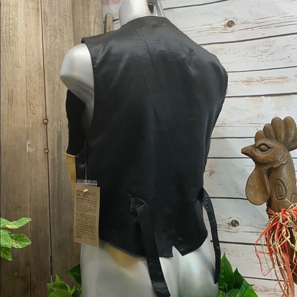 Katch Me Retro NWT Cowboy 1980s Western Suede Leather Rancher Ranch Vest M G - Picture 2 of 8